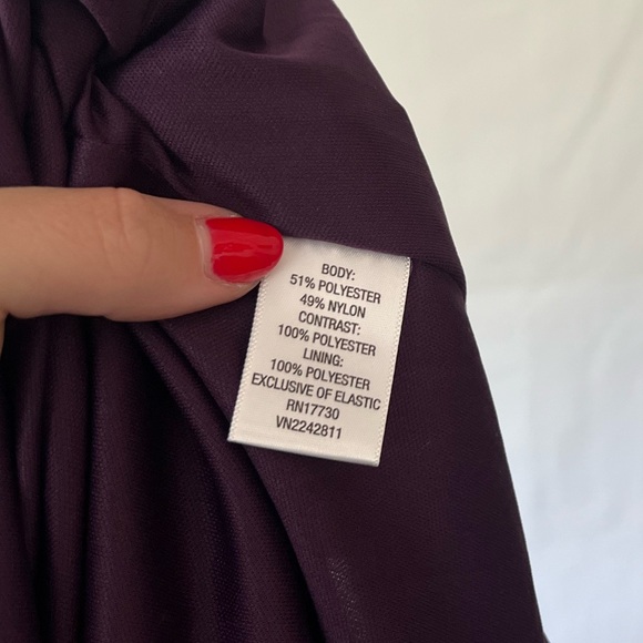 Y2K Purple + Black Bow Top Strapless Bubble Dress - Picture 6 of 6